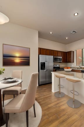 Dining and Kitchen Area at Avilla River Apartments in Tucson Arizona