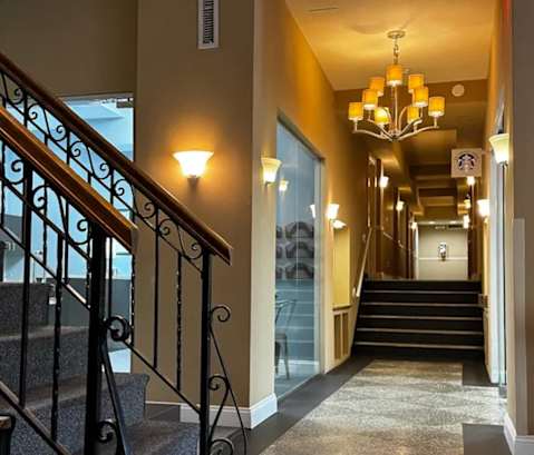 Staircase at Convent Gardens Apartments, Missouri, 63108