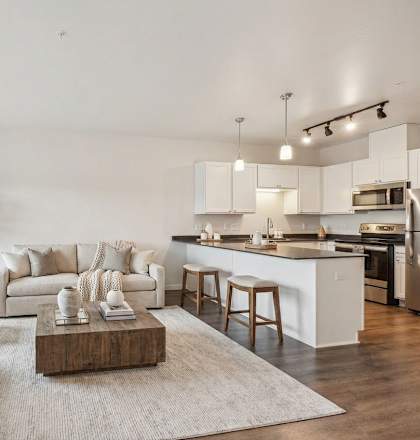 Spacious Living room at Cedar Green, Blaine, MN