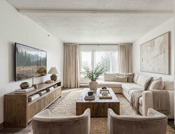 Main Living Room at Brush Meadows I & II Apartments, Billings, MT, 59105