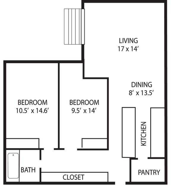 Rose Floor Plan at Lou Park, St. Louis Park, MN, 55426
