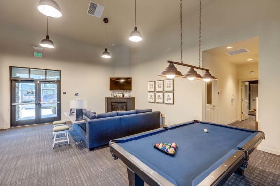 Pool Table and TV lounge at GATEWAY BY VINTAGE, Spanaway, 98387