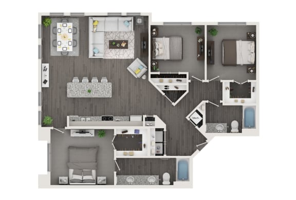 a 1120 sqft floor plan  1 bedroom
