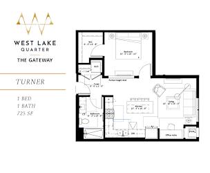 Turner Floor Plan at The Gateway at West Lake Quarter, Minneapolis, Minnesota