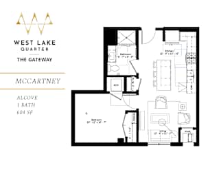 McCartney Floor Plan at The Gateway at West Lake Quarter, Minneapolis, Minnesota