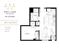 McCartney Floor Plan at The Gateway at West Lake Quarter, Minneapolis, Minnesota