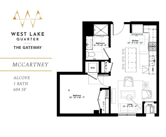 McCartney alcove floor plan at The Gateway at West Lake Quarter in Minneapolis, MN