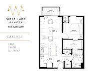 Carlisle Floor Plan at The Gateway at West Lake Quarter, Minneapolis, MN