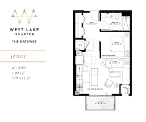 Alcove Floor Plan at The Gateway at West Lake Quarter, Minneapolis