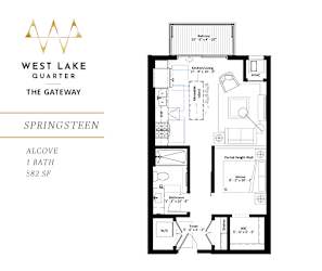 Springsteen Floor Plan at The Gateway at West Lake Quarter, Minneapolis, MN
