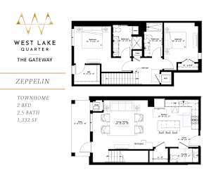 Zeppelin Floor Plan at The Gateway at West Lake Quarter, Minnesota, 55416