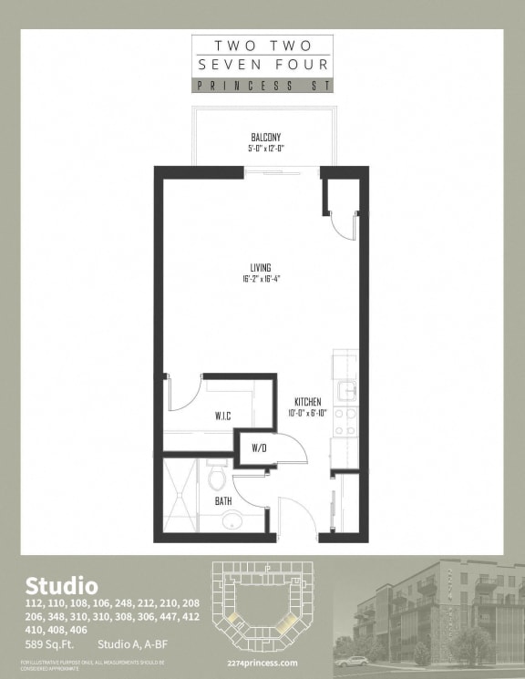 Studio A at 2274 Princess St., Kingston