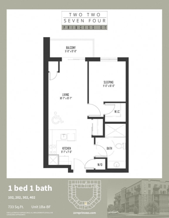 Unit 1Ba BF at 2274 Princess St., Kingston