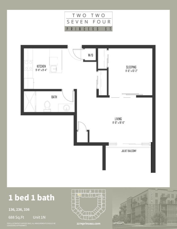 Unit 1N at 2274 Princess St., Kingston, ON, K7M 3G4