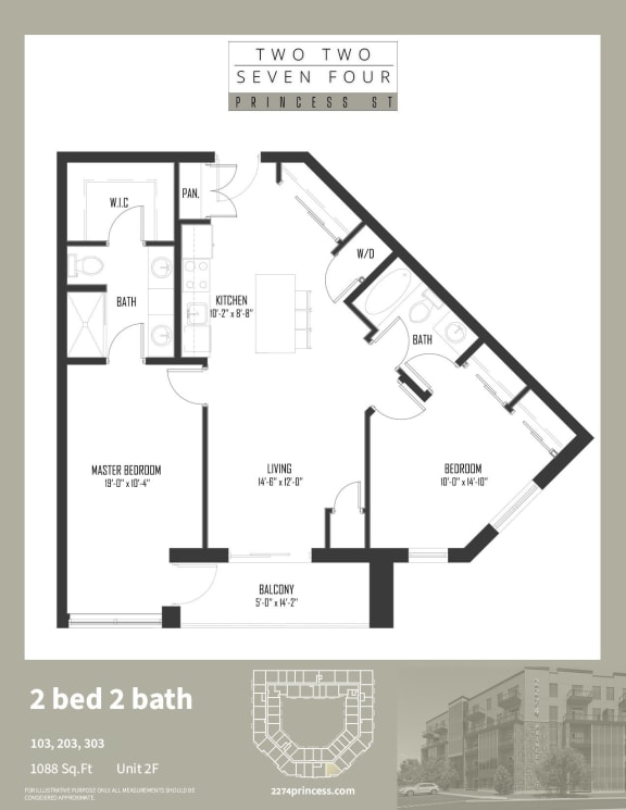 Unit 2F at 2274 Princess St., Ontario, K7M 3G4