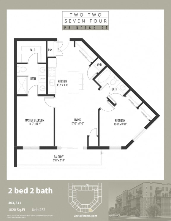 Unit 2F2 at 2274 Princess St., Kingston, ON, K7M 3G4