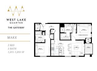 Marx Floor Plan at The Gateway at West Lake Quarter, Minneapolis, MN