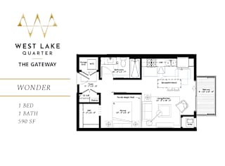 Wonder Floor Plan at The Gateway at West Lake Quarter, Minneapolis