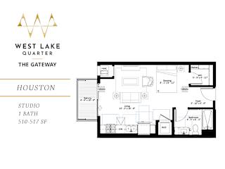 Houston Floor Plan at The Gateway at West Lake Quarter, Minneapolis, 55416