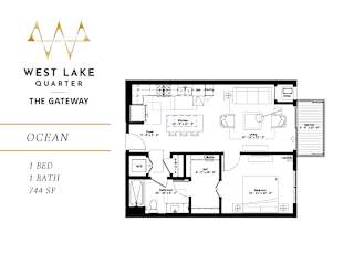 Ocean Floor Plan at The Gateway at West Lake Quarter, Minneapolis, MN