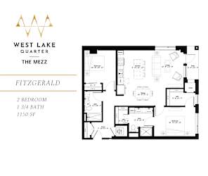 Fitzgerald Floor Plan at The Mezz at West Lake Quarter, Minneapolis, 55416