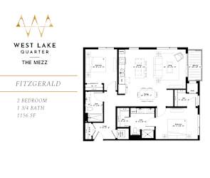Fitzgerald Floor Plan at The Mezz at West Lake Quarter, Minneapolis, MN