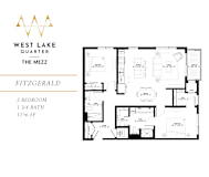 Fitzgerald Floor Plan at The Mezz at West Lake Quarter, Minneapolis, MN