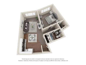 1 bedroom 830 square feet at Regency Park, Reno, NV