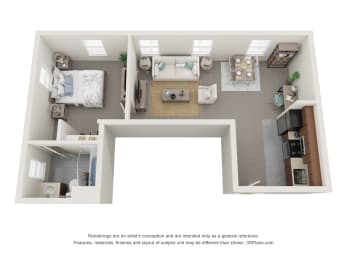1 bedroom 358-509 square feet at ParcOne60, Reno, 89501