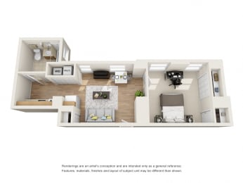 1 bed 1 bath at The Commonwealth, Philadelphia, PA, 19107