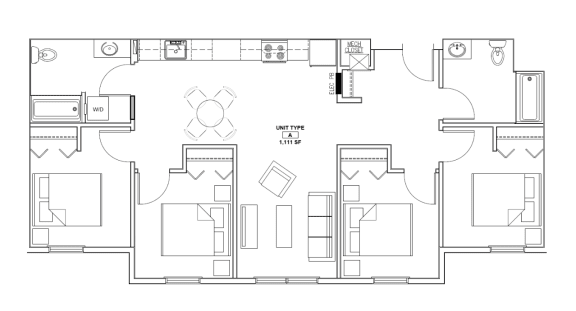 floor plan of 4 bedroom apartment