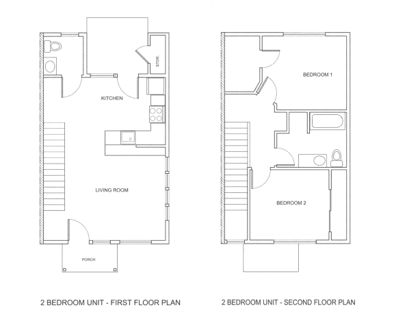 Floor Plan  2 Bedroom Floorplans