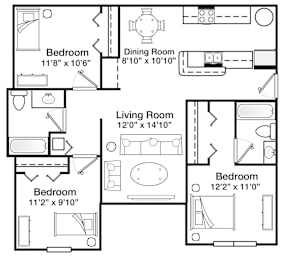 Three Bed Two Bath