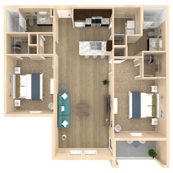 Mirage floor plan with 1154 square feet at The Oasis at Crosstown, Florida