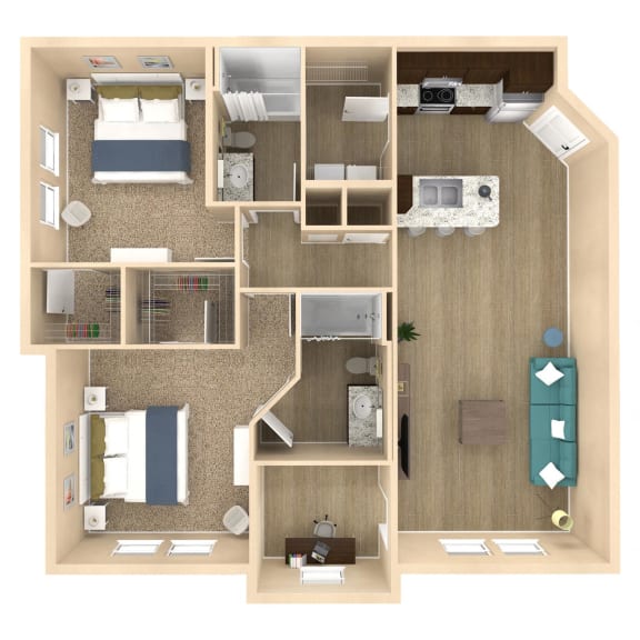 Floor Plan  Oasis floor plan with 1204 square feet at The Oasis at Crosstown, Florida, 32807