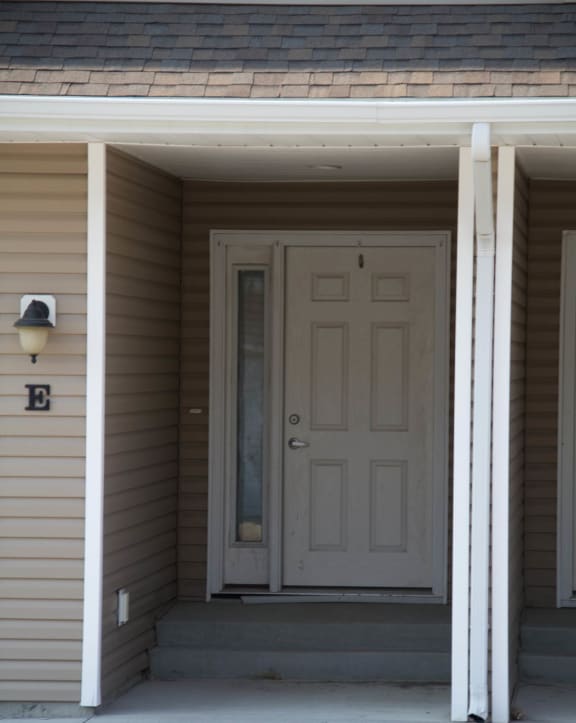 the front door of our home.
