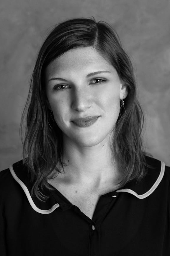 a black and white portrait of a woman