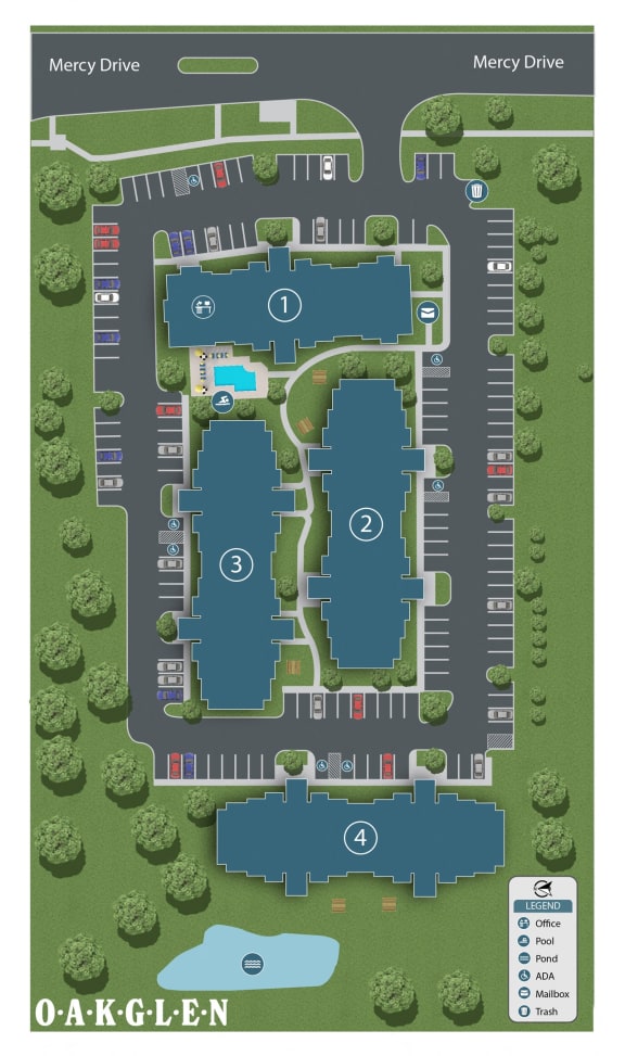 Interactive Property Map at Oak Glen Apartments, Orlando, 32808