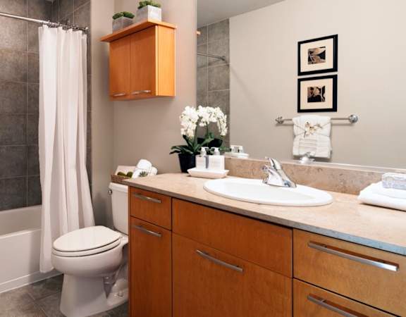 Modern Bathroom at The Hudson Apartments, Washington, DC 20005