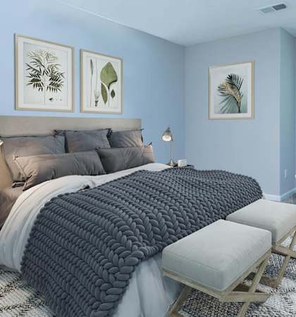 Bed at Bridges at Chapel Hill Apartments