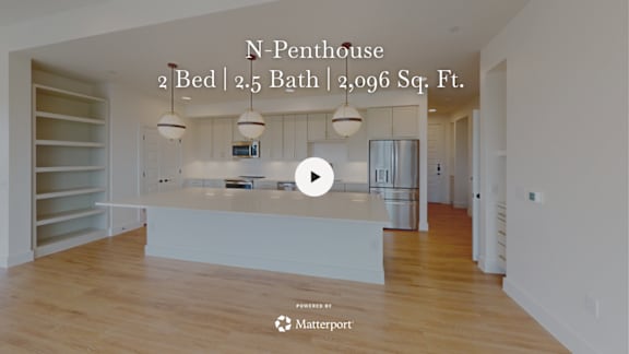 A video thumbnail for a N-Penthouse with 2 bedrooms, 2.5 bathrooms, and 2,096 square feet.