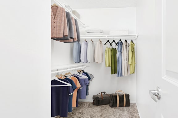 Built-In Shelving In Closet at Bridges at Mallard Creek Apartment Homes, Charlotte, 28269