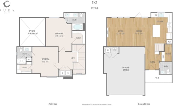 Centric One90 Apartments TH2 Floor Plan