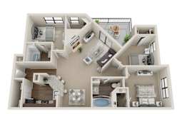 C1 Windjammer Floor Plan at The Legends at Eagle Mountain Lake, Texas