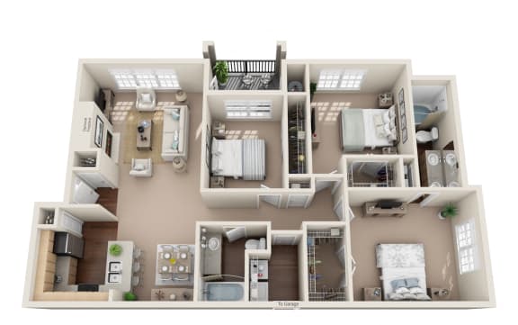 Heavenly Floor Plan Heavenly Floor Plan at Sonterra Apartment Homes, Austin