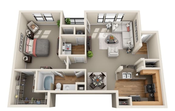 Floor Plan  Bluebonnet A2  at The Verandah, Austin, TX, 78726