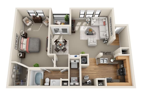 Floor Plan  Bluebonnet A3  at The Verandah, Texas, 78726