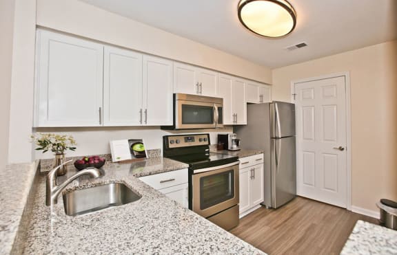 Saratoga Square Renovated Kitchen with Stainless Steel Appliances at Saratoga Square, Springfield, Virginia
