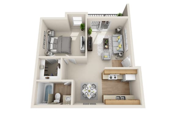 Arbor Creek Apartments Floor Plan - A1N