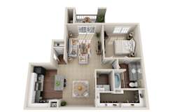 A2 Floor Plan at La Ventura Apartments, Texas